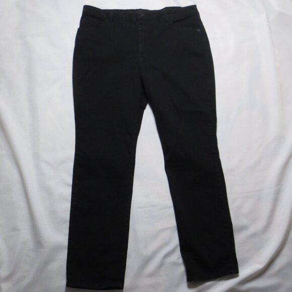 LEE womens JEANS black RELAXED straight leg HIGH RISE plus WESTERN SIZE 18 LONG - Picture 7 of 10